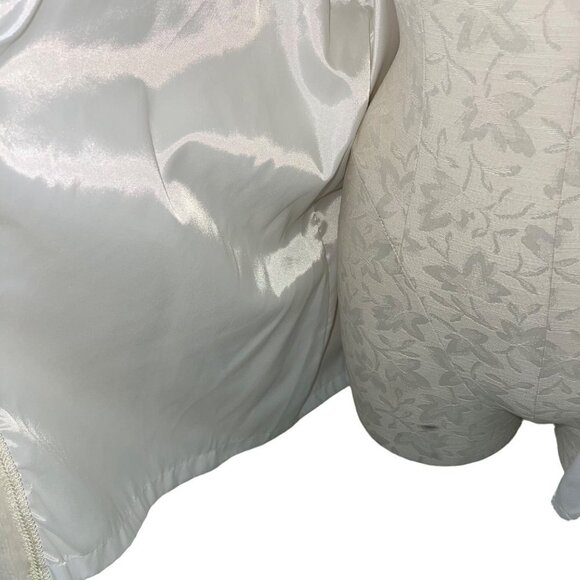 Venesha Vintage Womens Jacket Size L Cream Cardigan Pearl Applique Embellished - Picture 3 of 11